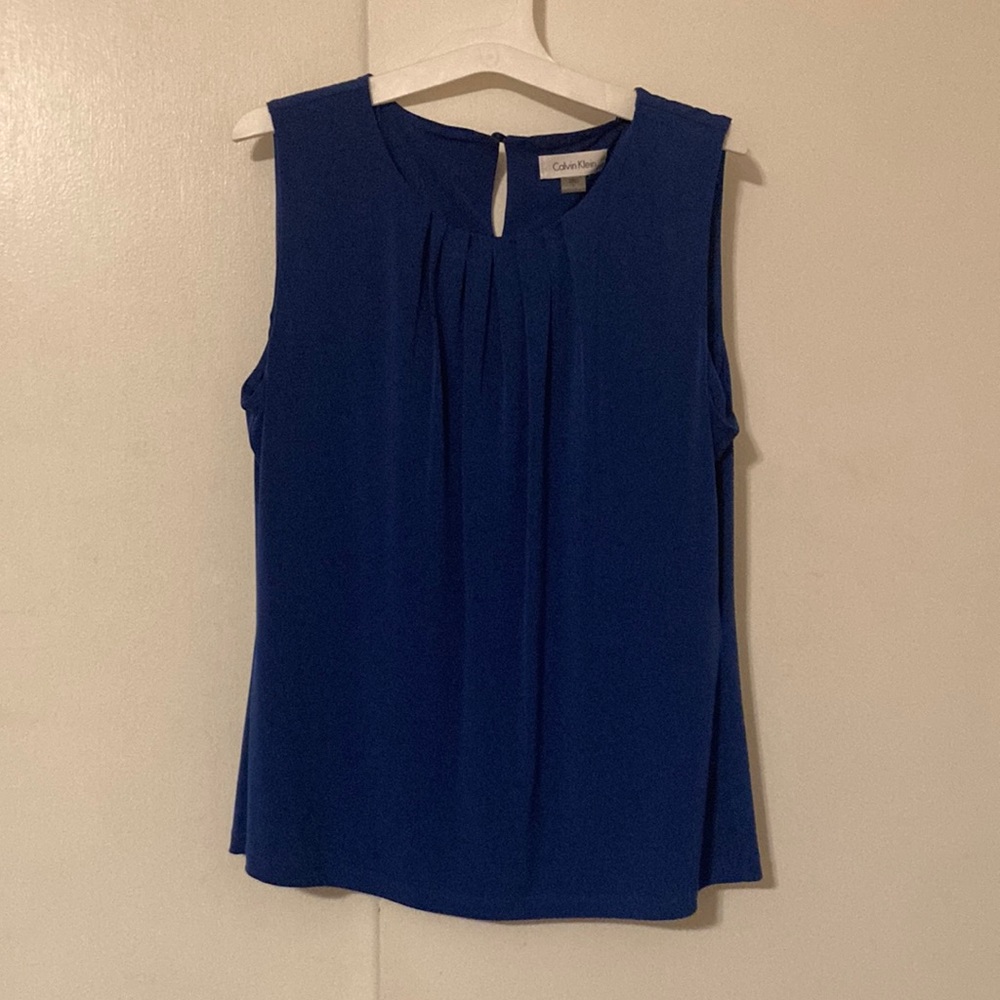 Large Royal Blue Calvin Klein Sleeveless Blouse